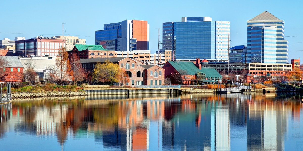 Photo depiction of Wilmington, Delaware in New Castle County where Delaware Home Loan Pros offers mortgages, refinance loans, and property rehab loans.